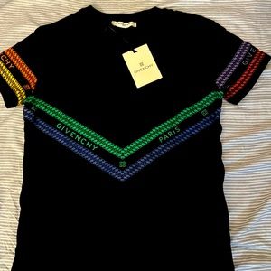 Givenchy Paris Black and Rainbow S
